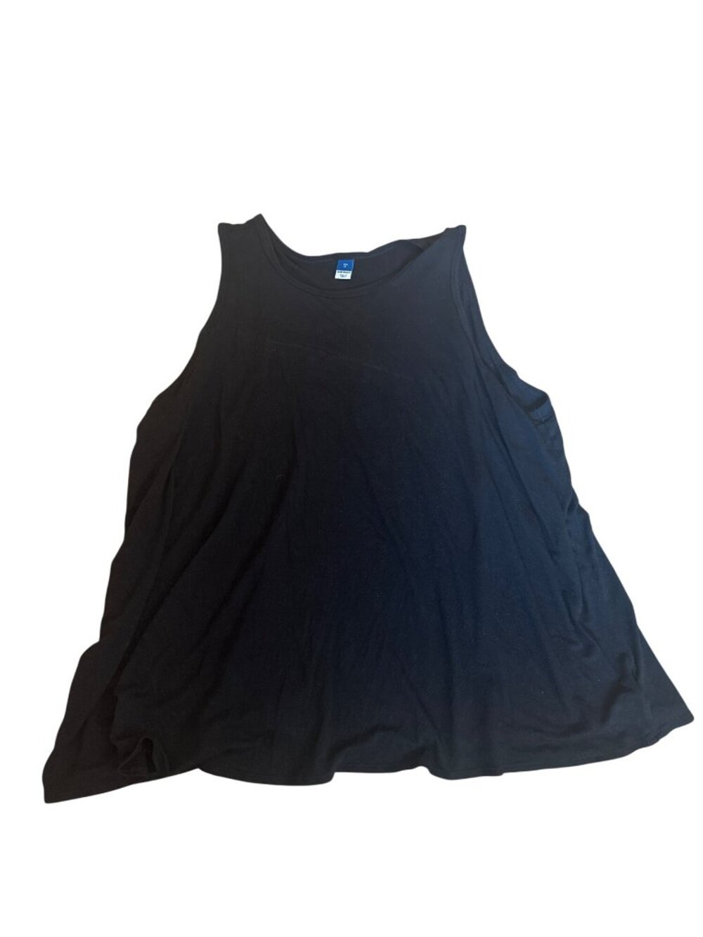 Old Navy Luxe Tank Top 2X Black Sleeveless Rayon Blend Comfortable Basic Solid